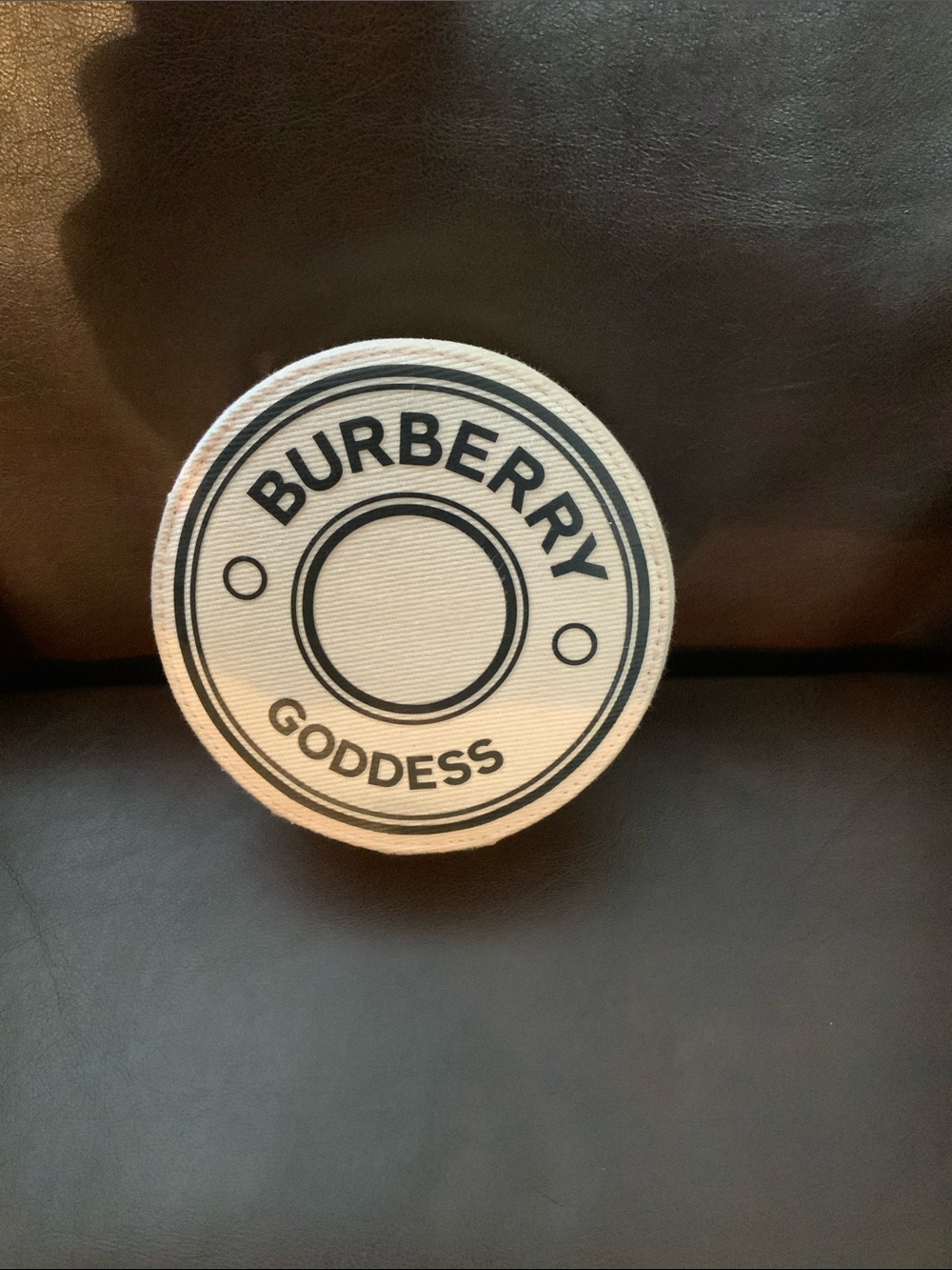 Burberry Goddess Round Canvas Cosmetic Jewelry Pouch – Travel Case – Beige NWOT